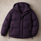 Zara Hooded Puffer Jacket - Deep Plum - Women's Clothing > Outerwear > Puffer Jackets - Brondals - Image 1