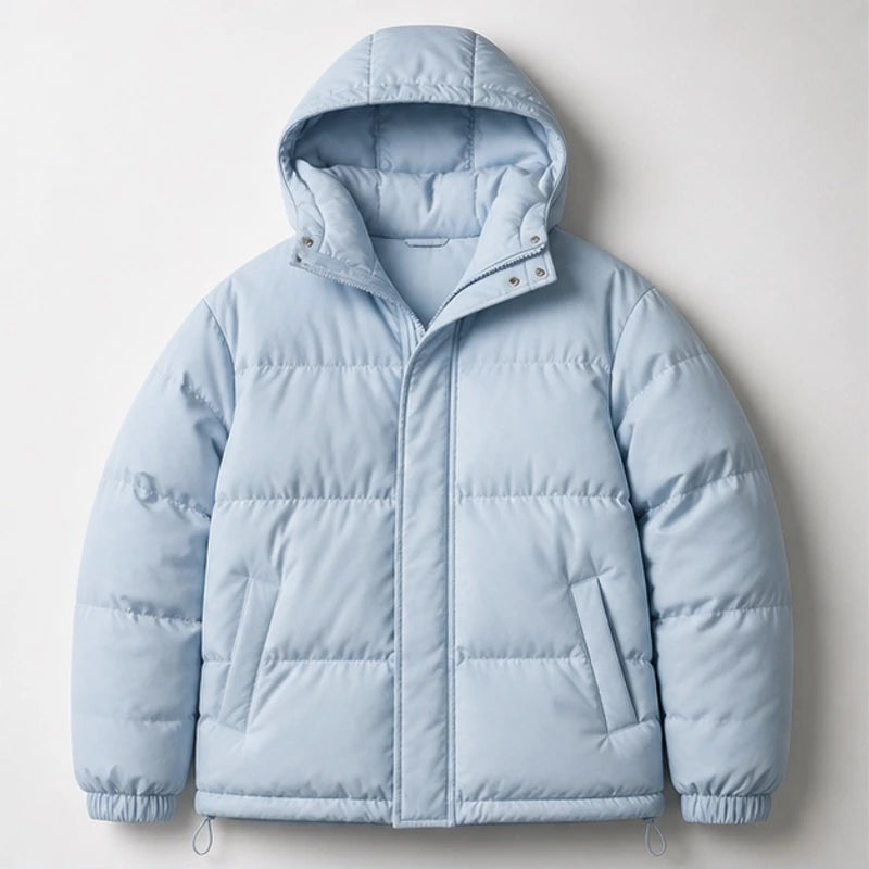 Zara Hooded Puffer Jacket - Light Blue - Women's Clothing > Outerwear > Puffer Jackets - Brondals - Image 1