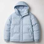 Zara Hooded Puffer Jacket - Light Blue - Women's Clothing > Outerwear > Puffer Jackets - Brondals - Image 1