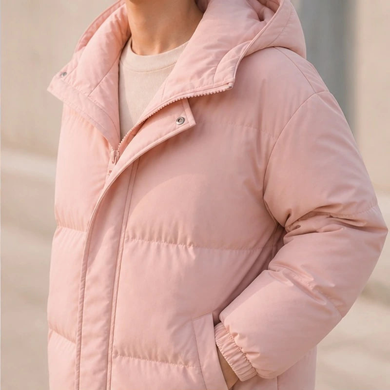 Zara Hooded Puffer Jacket - Blush Pink - Catalog Group: Clothing - Brondals - Image 2