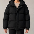 Zara Hooded Puffer Jacket - Black - Catalog Group: Clothing - Brondals - Image 2