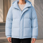 Zara Hooded Puffer Jacket - Light Blue - Catalog Group: Clothing - Brondals - Image 2