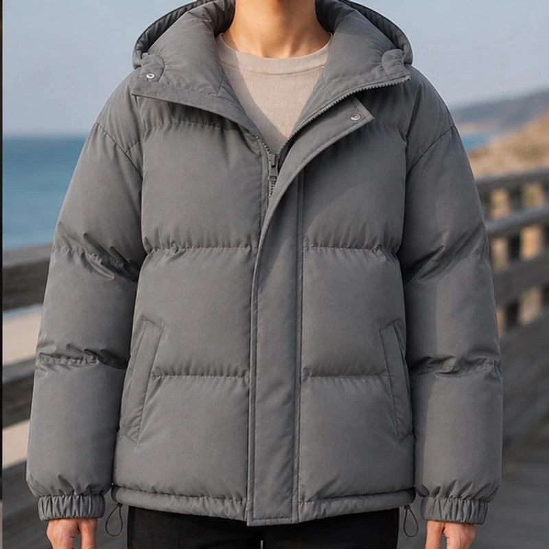 Zara Hooded Puffer Jacket - Gray - Catalog Group: Clothing - Brondals - Image 2