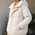 Zara Hooded Puffer Jacket - Cream - Department: Women - Brondals - Image 3