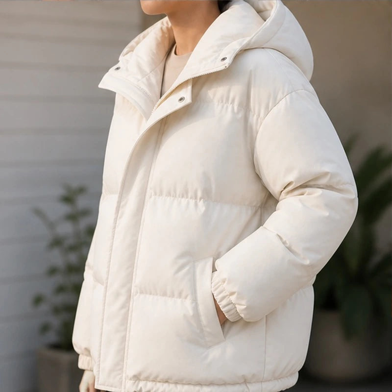 Zara Hooded Puffer Jacket - Cream - Department: Women - Brondals - Image 3