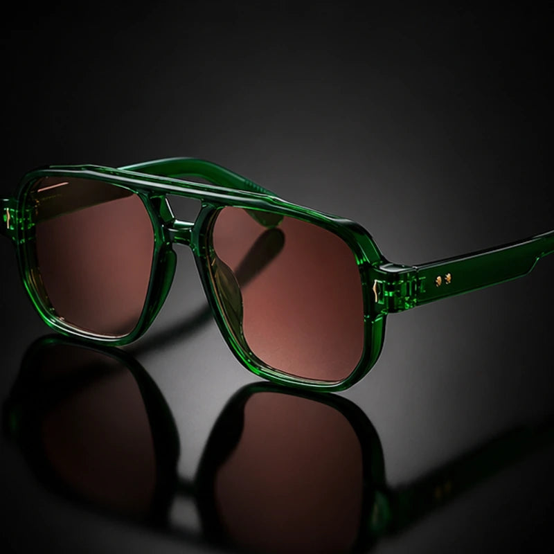 Nava Flex Sunglasses - Green - retro sunglasses - Brondals - Image 3