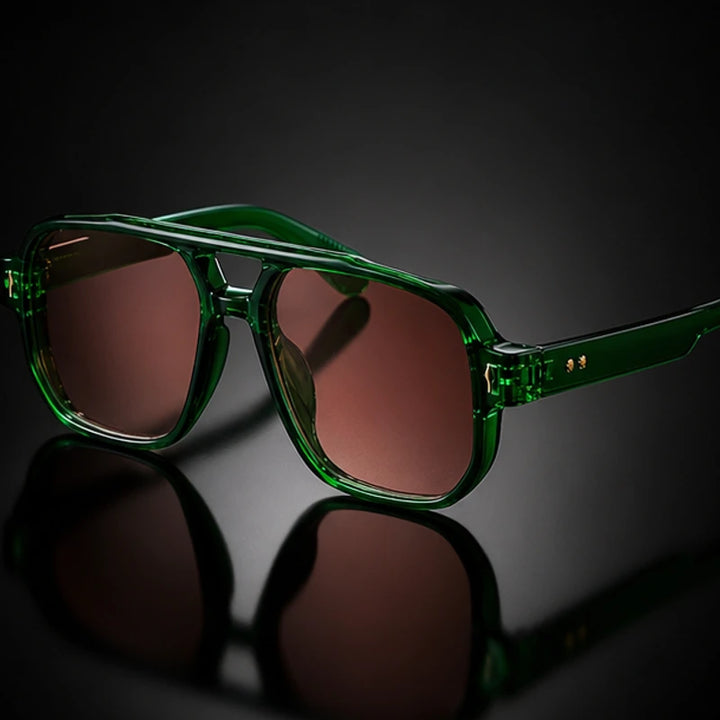 Nava Flex Sunglasses - Green - retro sunglasses - Brondals - Image 3