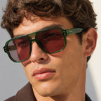 Nava Flex Sunglasses - Green - square frame - Brondals - Image 4