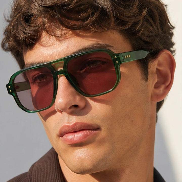 Nava Flex Sunglasses - Green - square frame - Brondals - Image 4