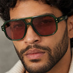 Nava Flex Sunglasses - Green - double bridge - Brondals - Image 5