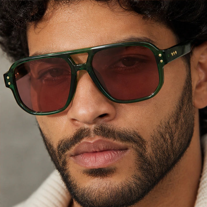 Nava Flex Sunglasses - Green - double bridge - Brondals - Image 5
